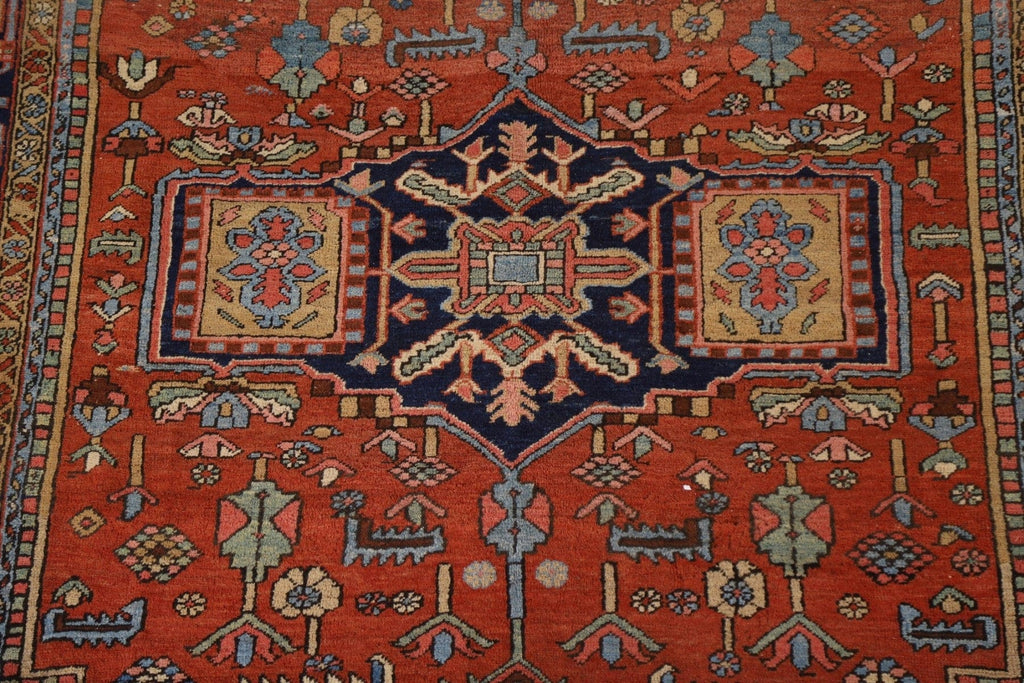 Antique Vegetable Dye Heriz Serapi Persian Area Rug 8x11