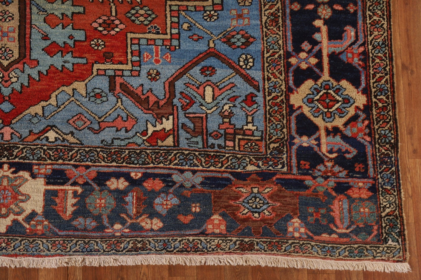 Antique Vegetable Dye Heriz Serapi Persian Area Rug 8x11