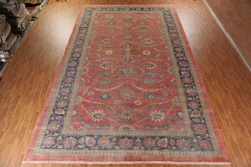 Antique Vegetable Dye Sultanabad Persian Large Rug 13x21