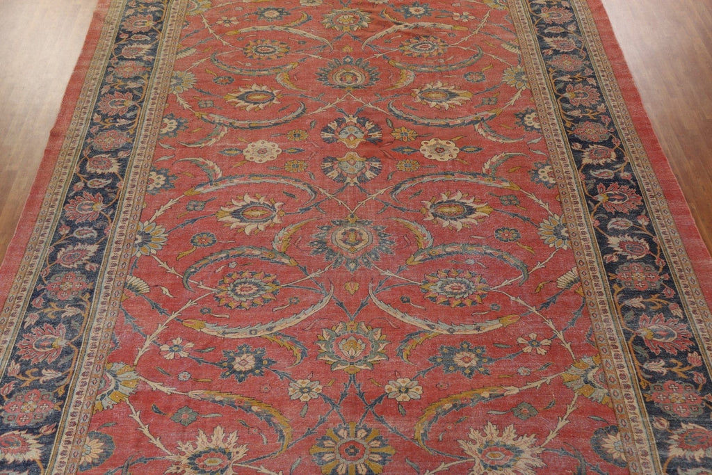 Antique Vegetable Dye Sultanabad Persian Large Rug 13x21