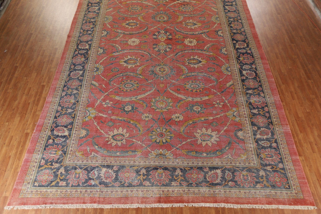 Antique Vegetable Dye Sultanabad Persian Large Rug 13x21