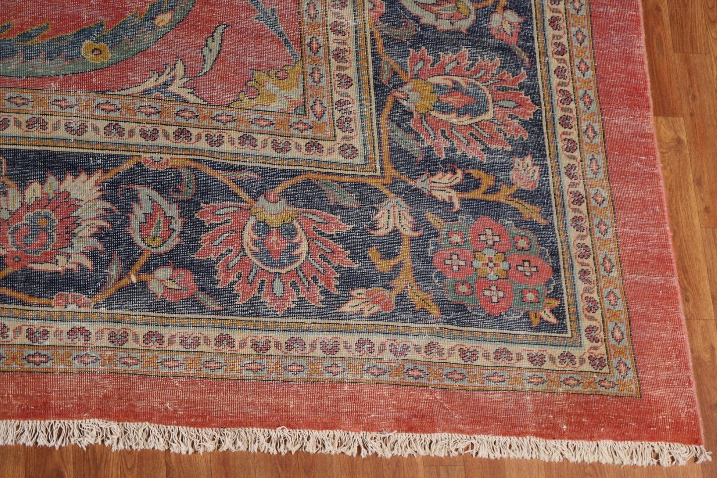 Antique Vegetable Dye Sultanabad Persian Large Rug 13x21