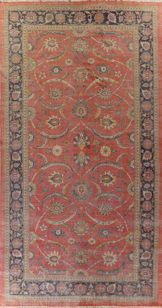 Antique Vegetable Dye Sultanabad Persian Large Rug 13x21