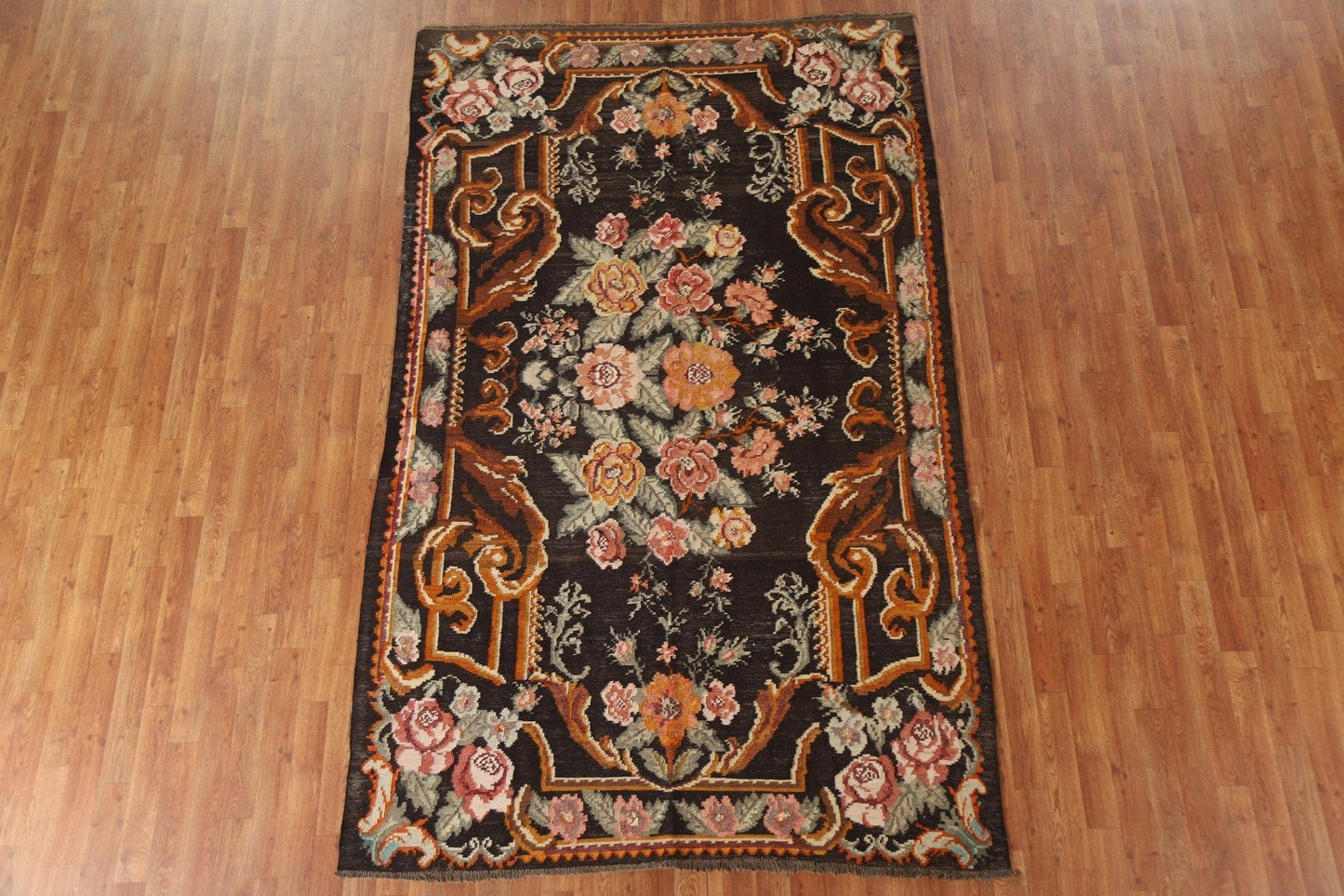 Vegetable Dye Kilim Turkish Area Rug 6x9