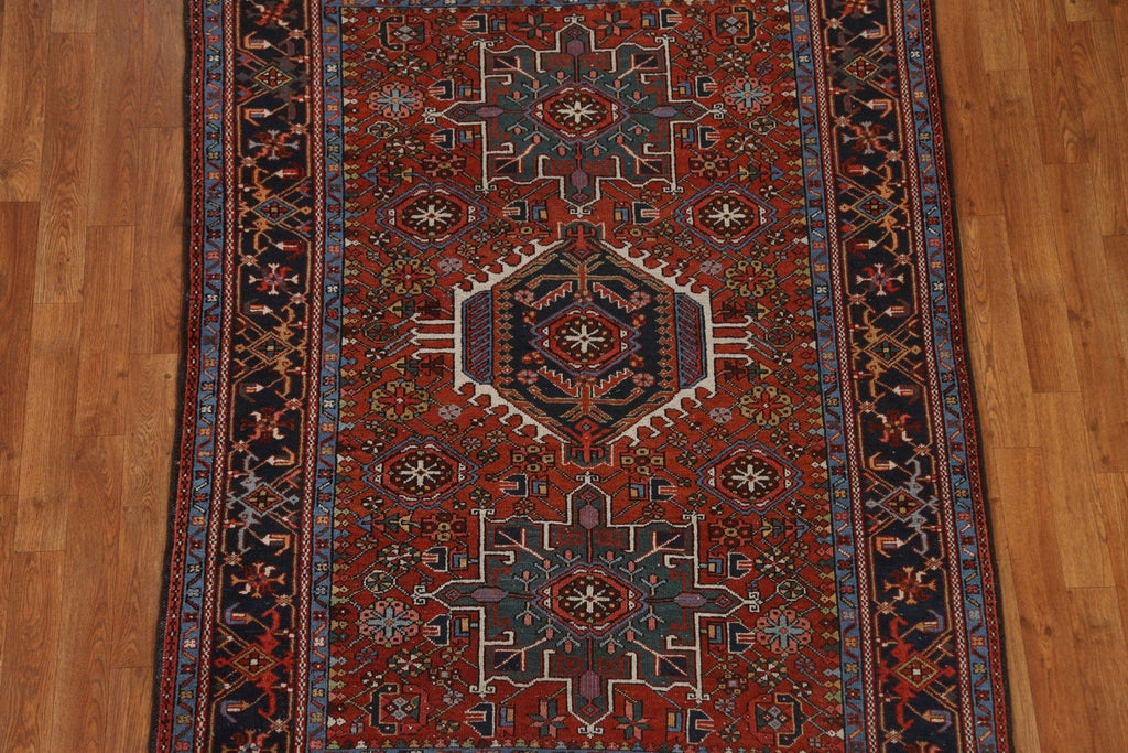 Antique Vegetable Dye Gharajeh Persian Area Rug 5x6