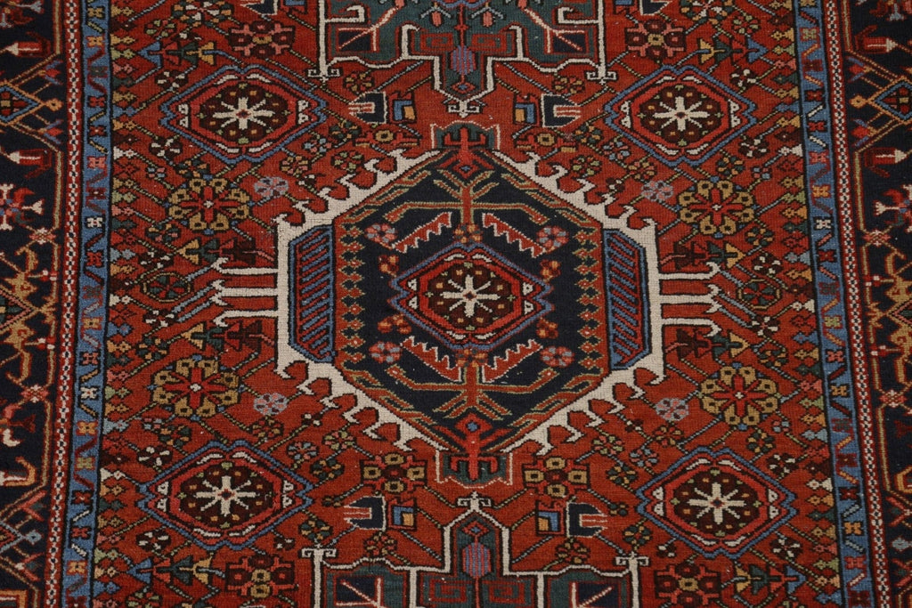 Antique Vegetable Dye Gharajeh Persian Area Rug 5x6