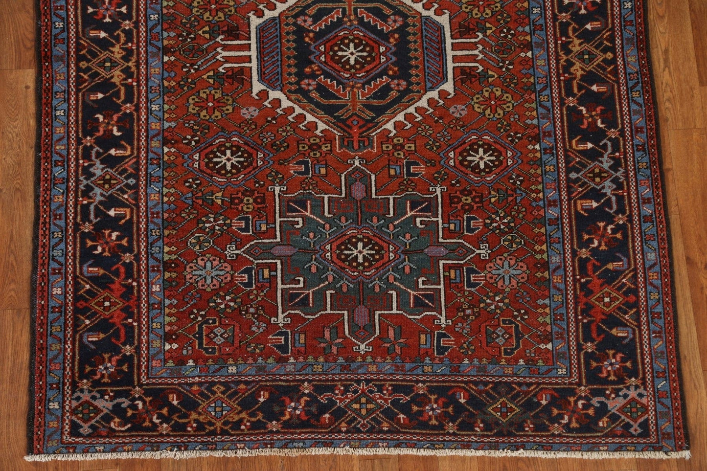 Antique Vegetable Dye Gharajeh Persian Area Rug 5x6