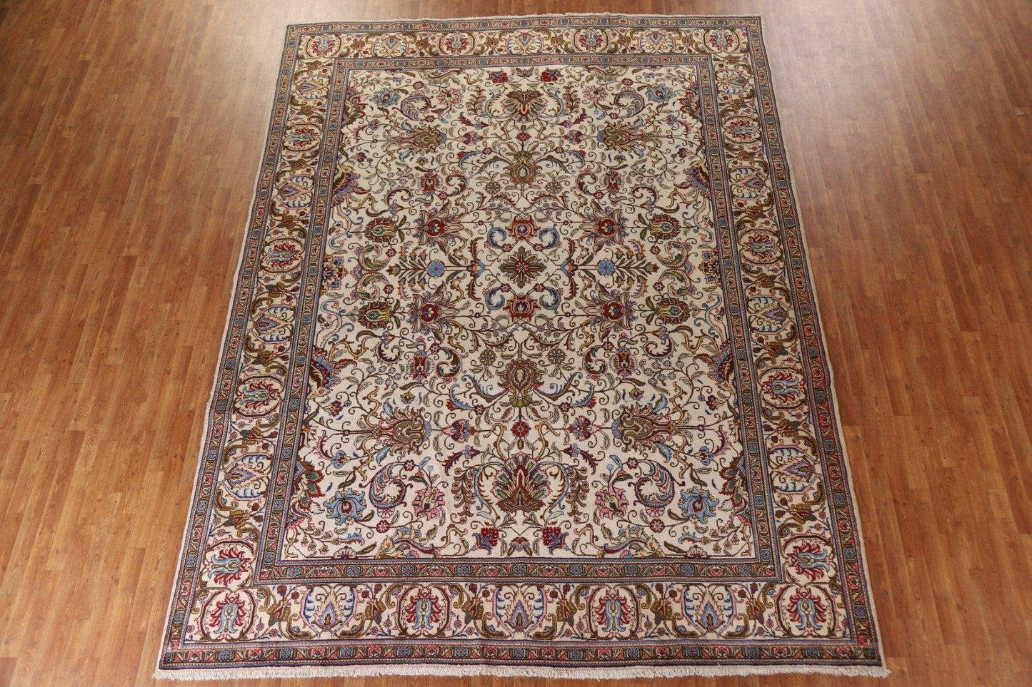 All-Over Floral Tabriz Persian Area Rug 10x13