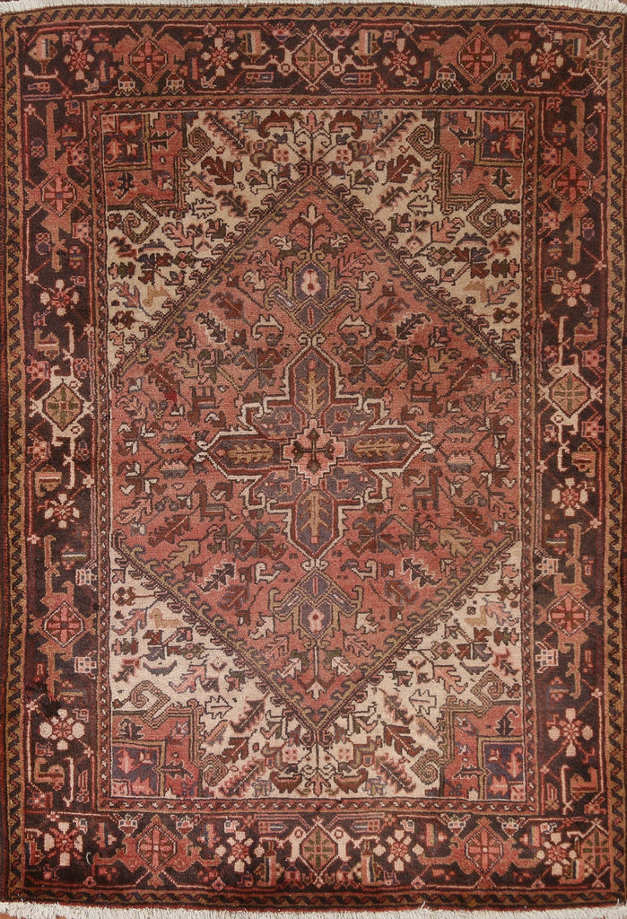 Vintage Heriz Persian Area Rug 5x7