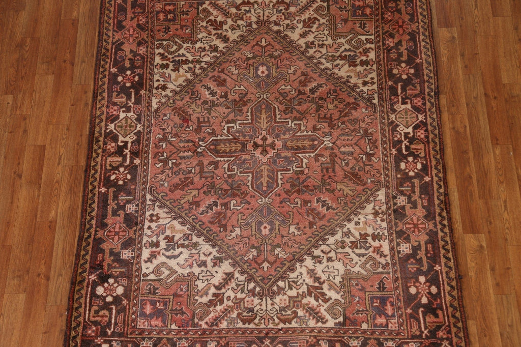 Vintage Heriz Persian Area Rug 5x7