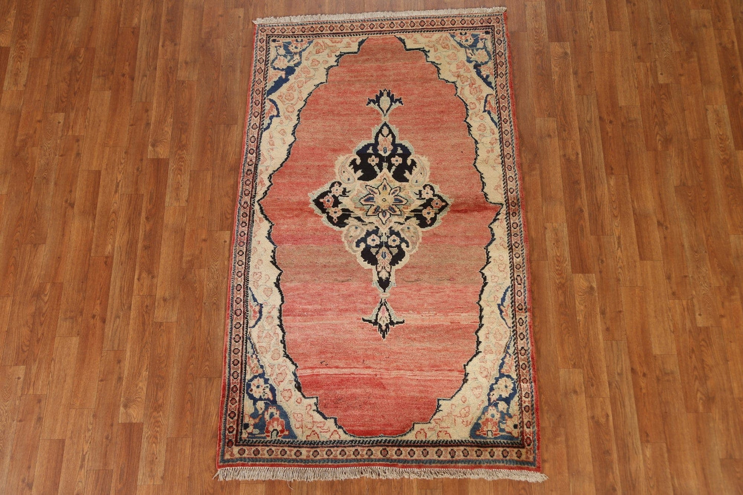 Vintage Wool Mahal Persian Rug 3x6