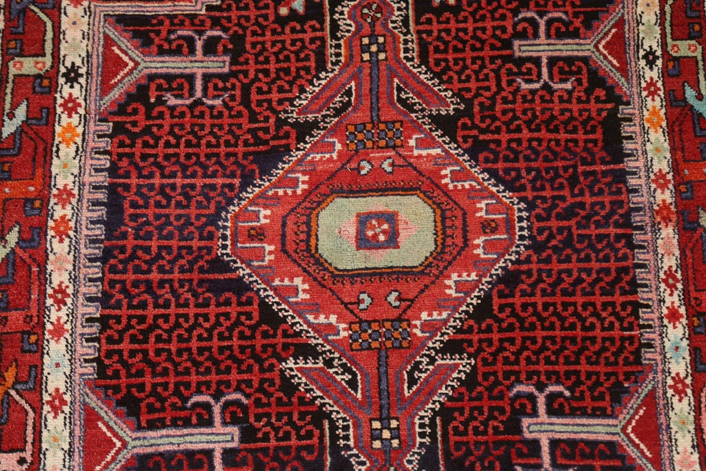 Geometric Hamedan Persian Area Rug 4x7