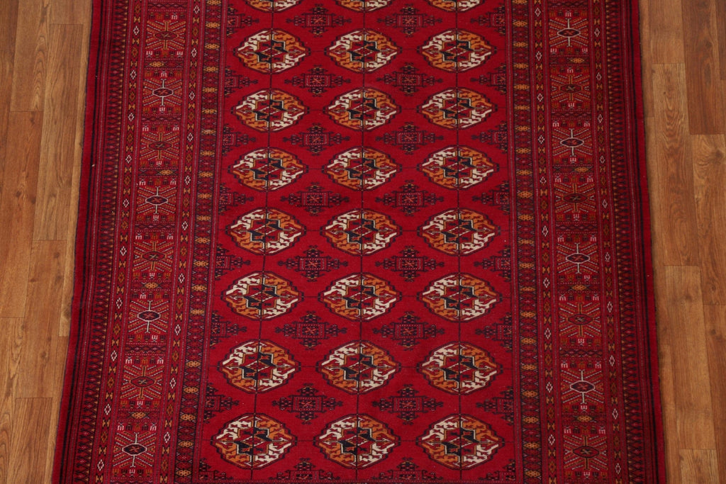 Red Bokhara Geometric Area Rug 5x6