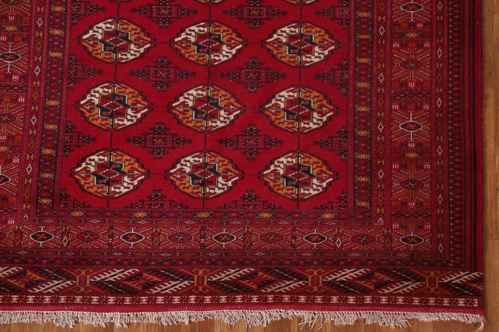 Red Bokhara Geometric Area Rug 5x6