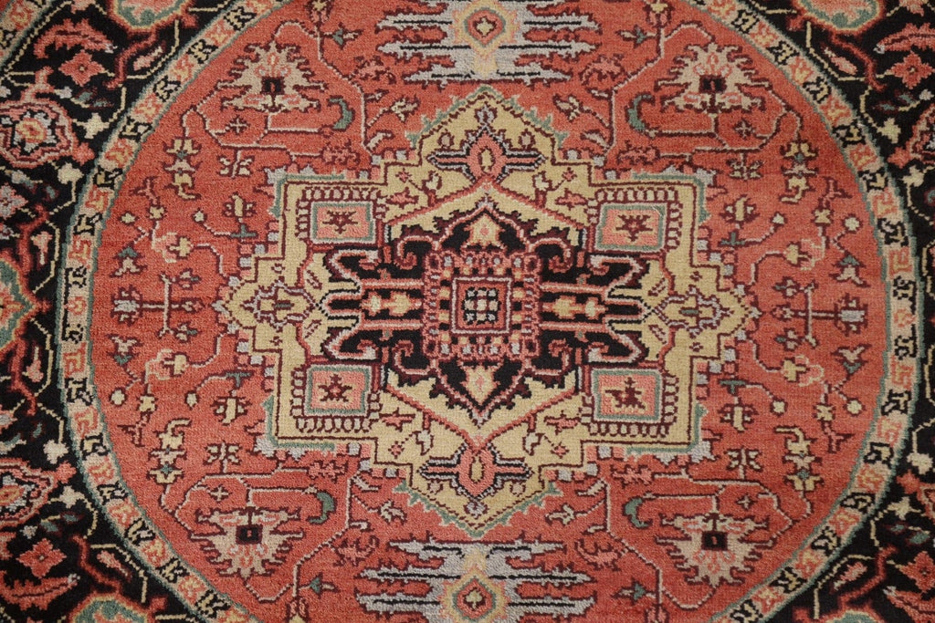 Round Heriz Serapi Area Rug 6x6