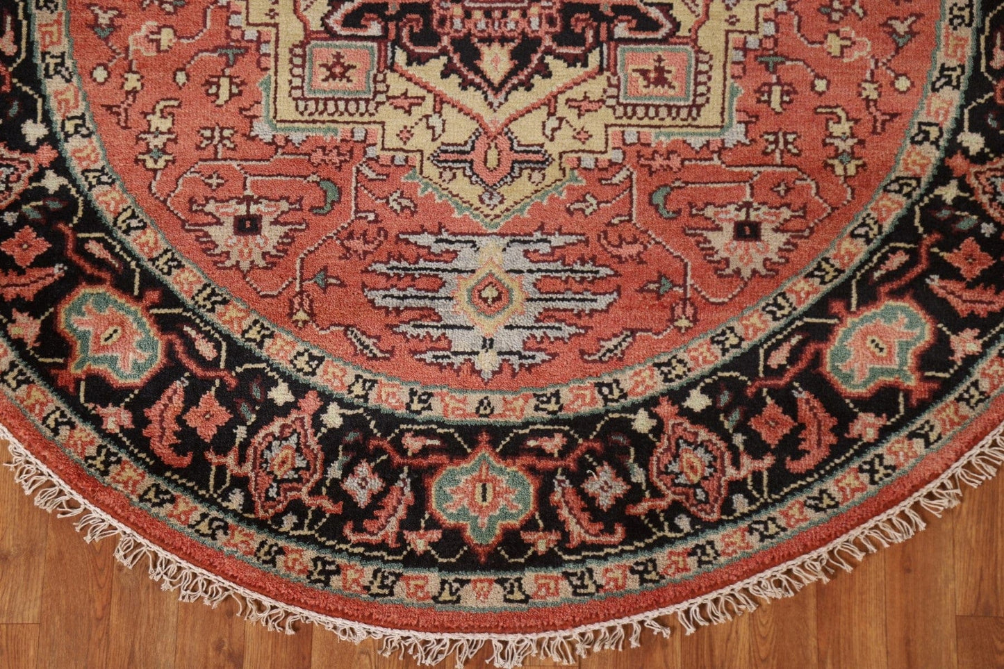 Round Heriz Serapi Area Rug 6x6