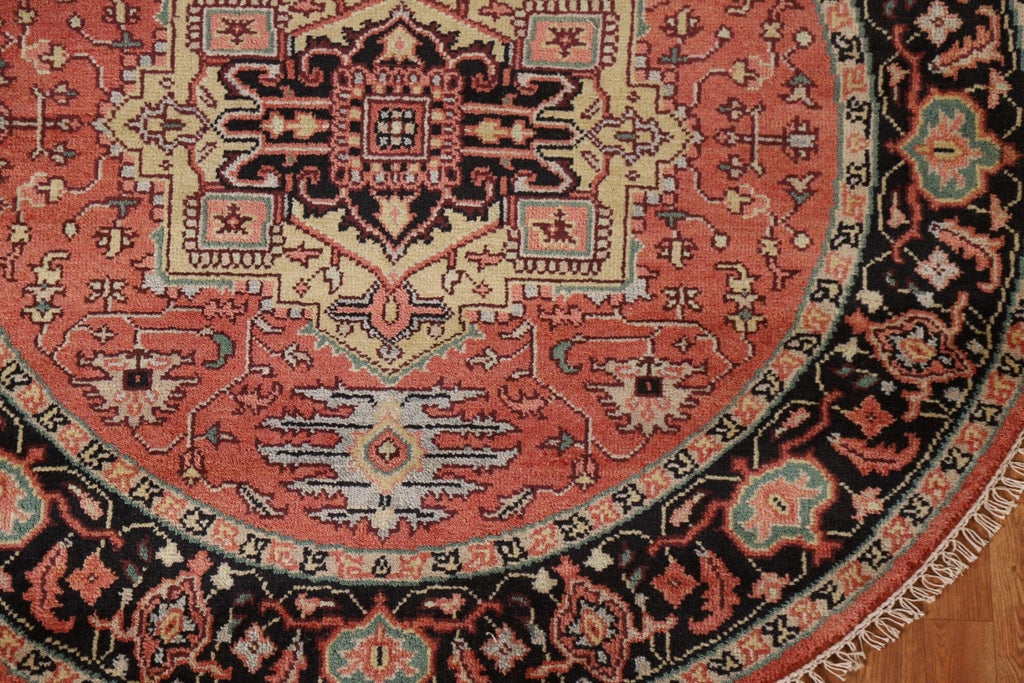 Round Heriz Serapi Area Rug 6x6