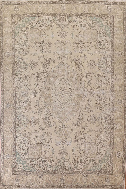 Distressed Tabriz Persian Area Rug 9x13