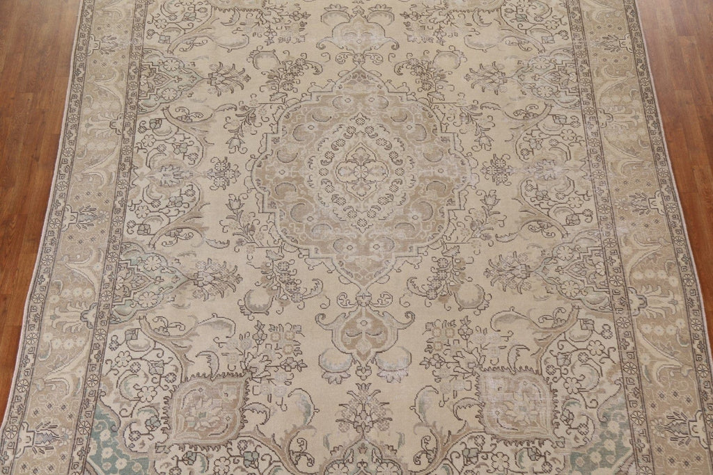 Distressed Tabriz Persian Area Rug 9x13