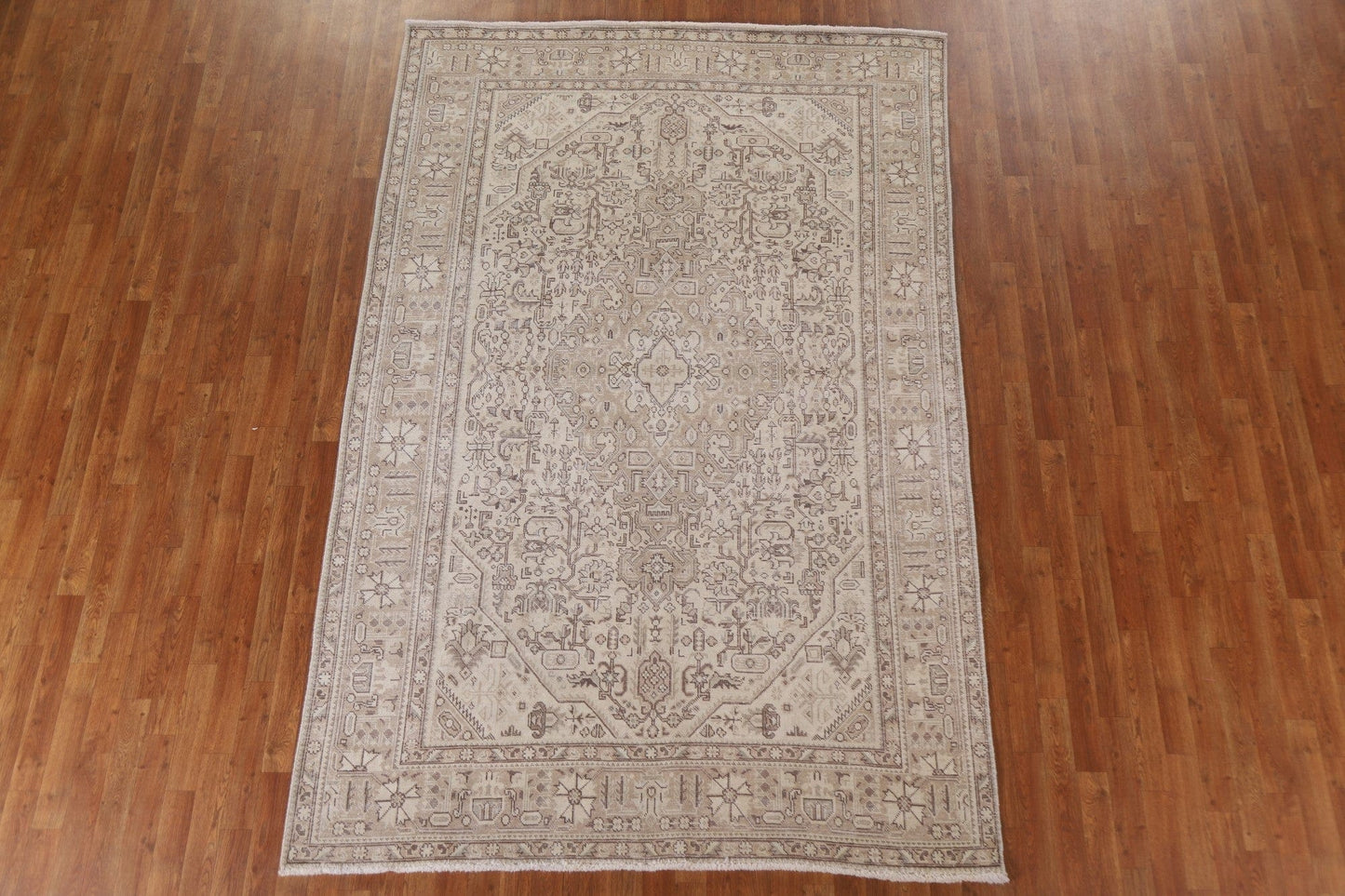 Distressed Wool Tabriz Persian Area Rug 6x10