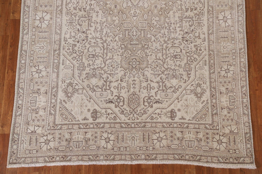 Distressed Wool Tabriz Persian Area Rug 6x10