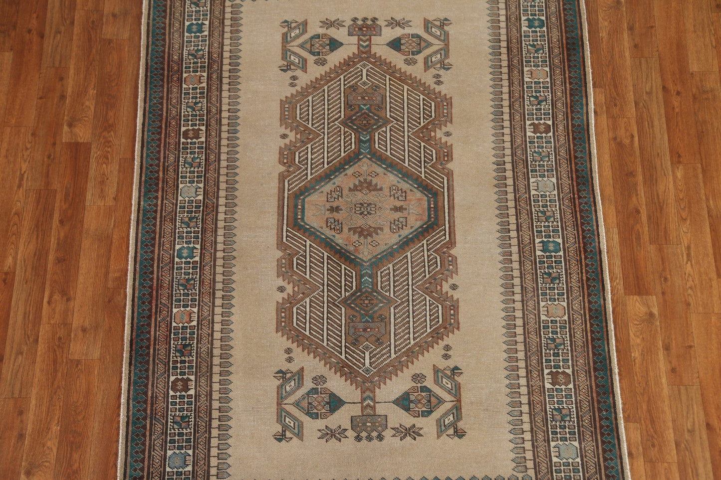 Tribal Wool Meshkin Persian Area Rug 4x6