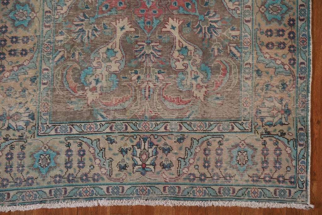 Distressed Over-Dyed Tabriz Persian Area Rug 4x6