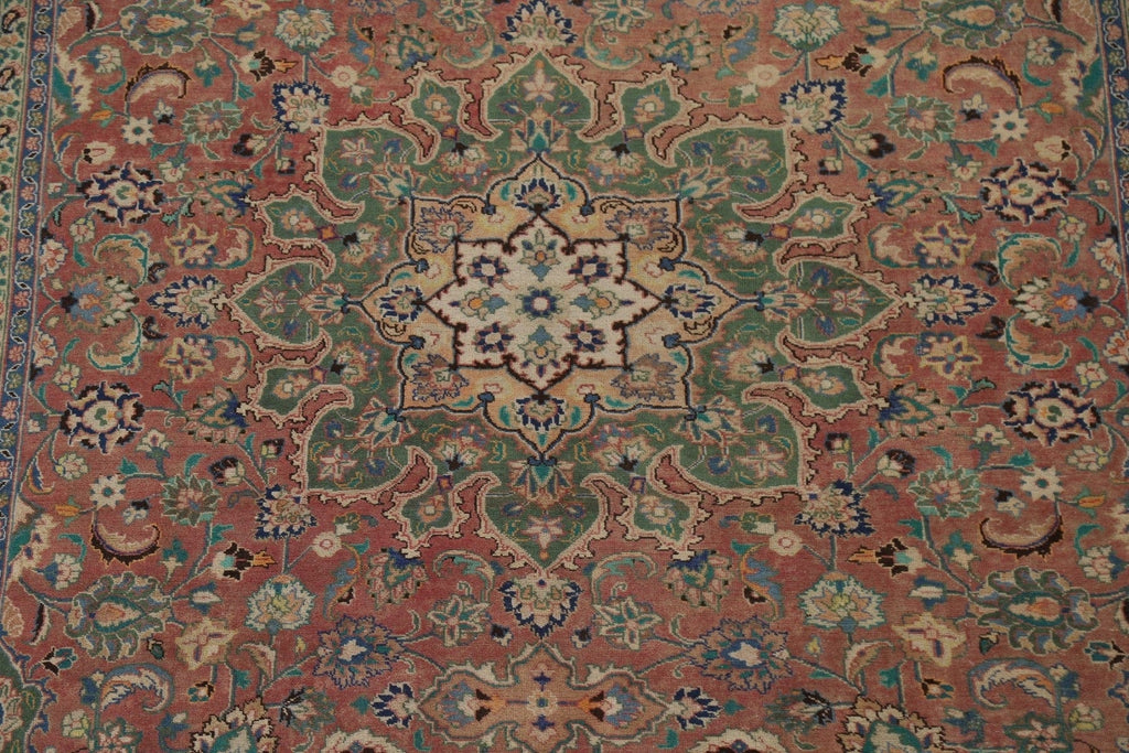 Distressed Over-Dyed Mashad Persian Area Rug 8x11