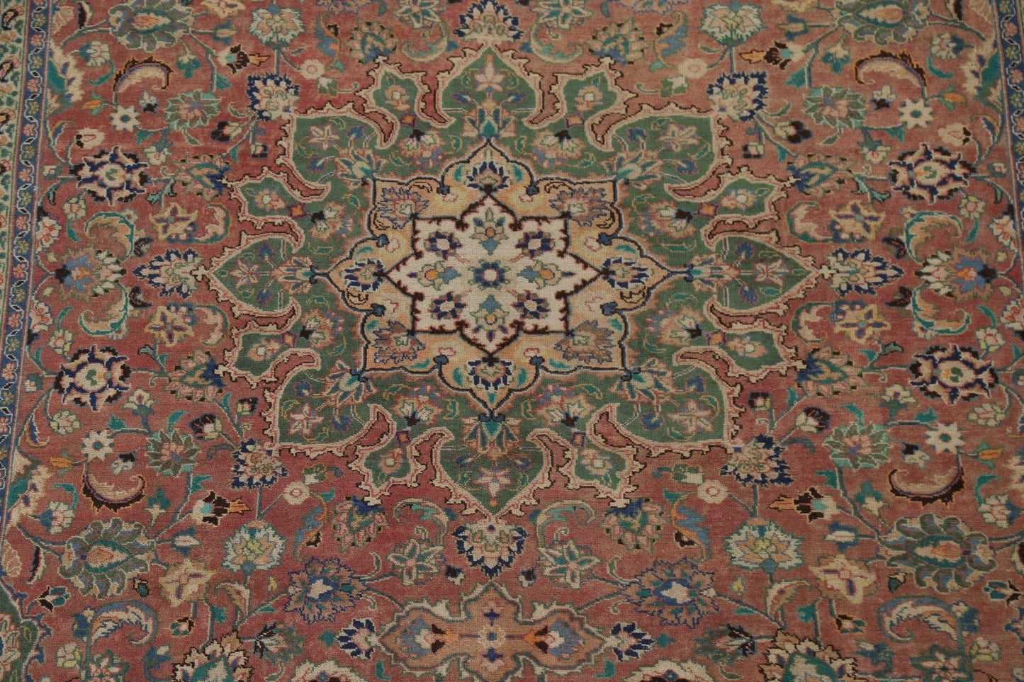 Distressed Over-Dyed Mashad Persian Area Rug 8x11