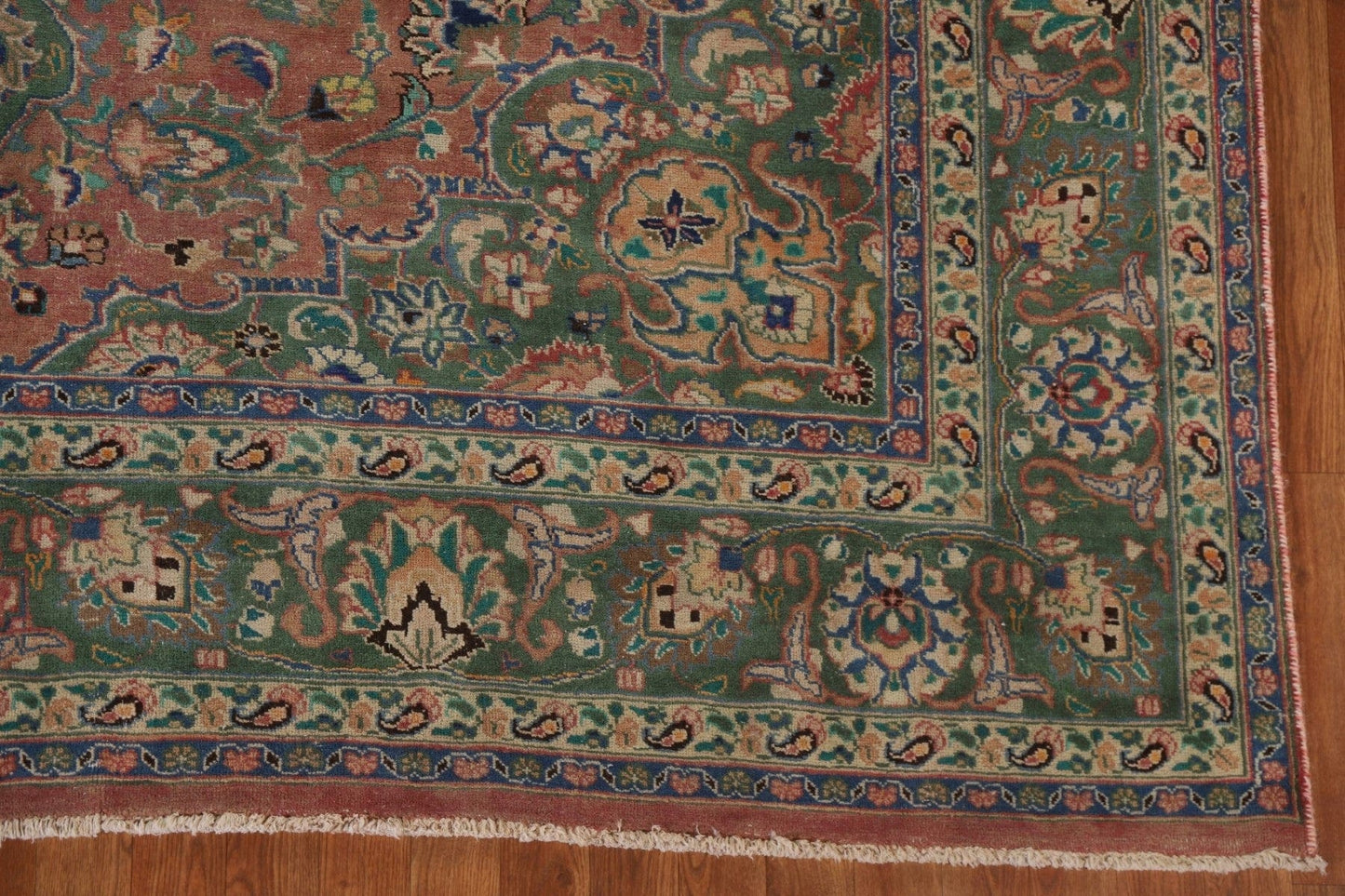 Distressed Over-Dyed Mashad Persian Area Rug 8x11