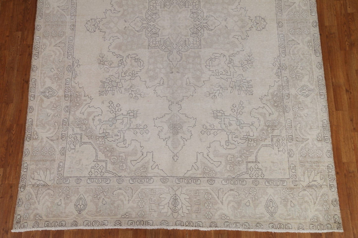 Muted Distressed Tabriz Persian Area Rug 7x9