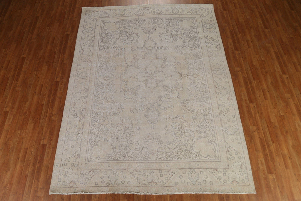 Distressed Tabriz Persian Area Rug 8x11