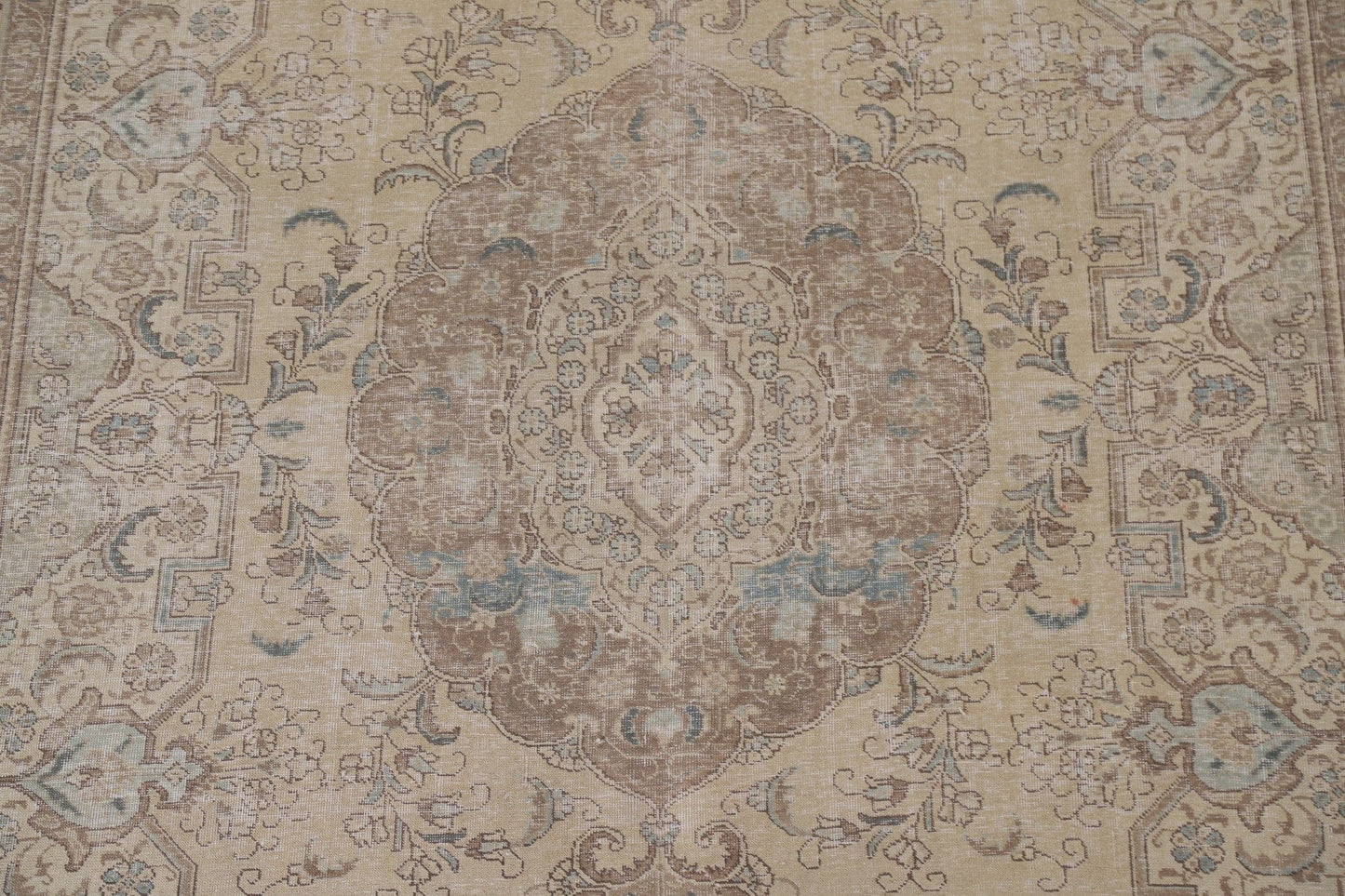 Distressed Wool Tabriz Persian Area Rug 8x12