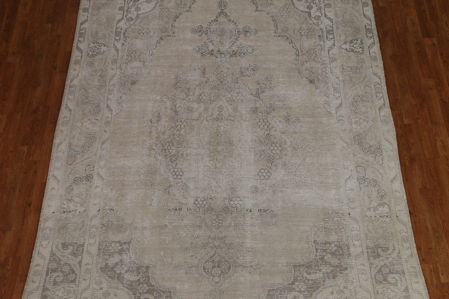 Distressed Muted Tabriz Persian Area Rug 7x10