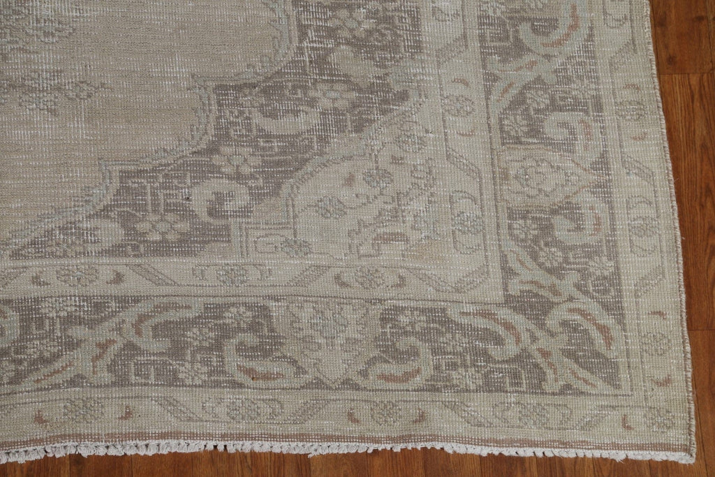 Distressed Muted Tabriz Persian Area Rug 7x10