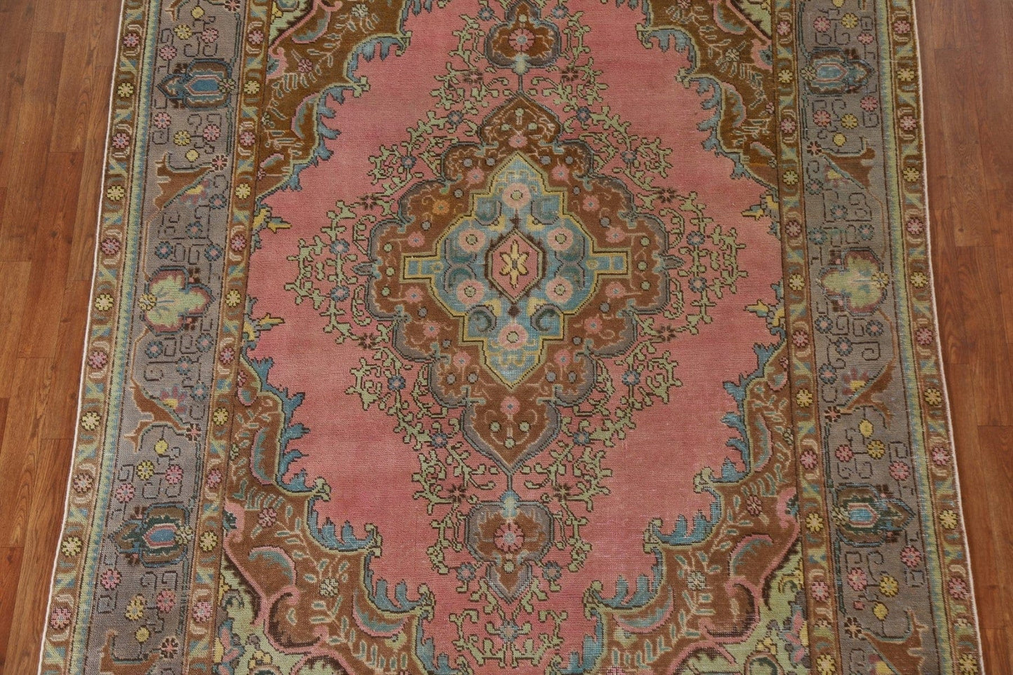 Distressed Over-Dyed Tabriz Persian Area Rug 6x10