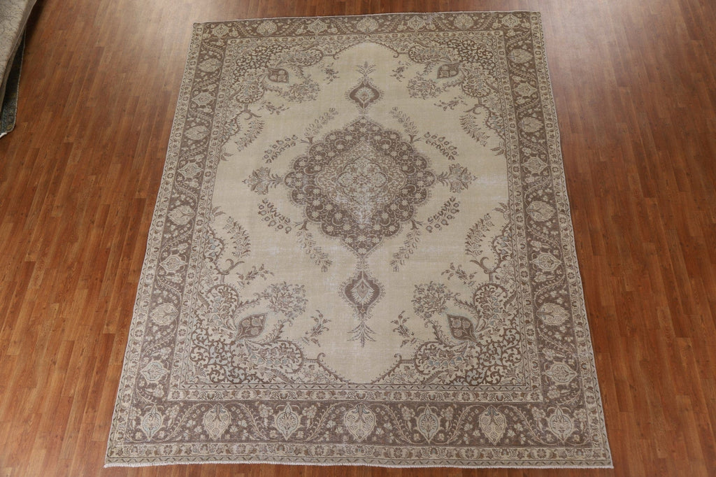 Distressed Tabriz Persian Area Rug 9x12