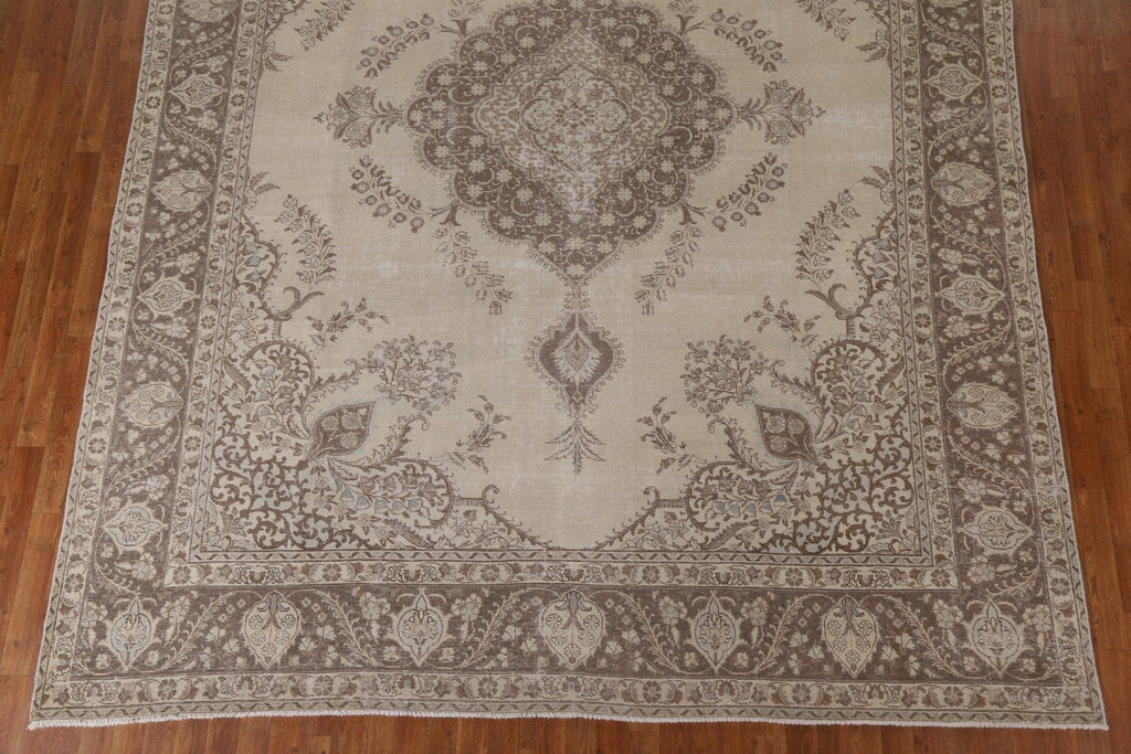 Distressed Tabriz Persian Area Rug 9x12