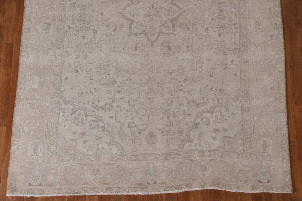 Distressed Wool Tabriz Persian Area Rug 7x10