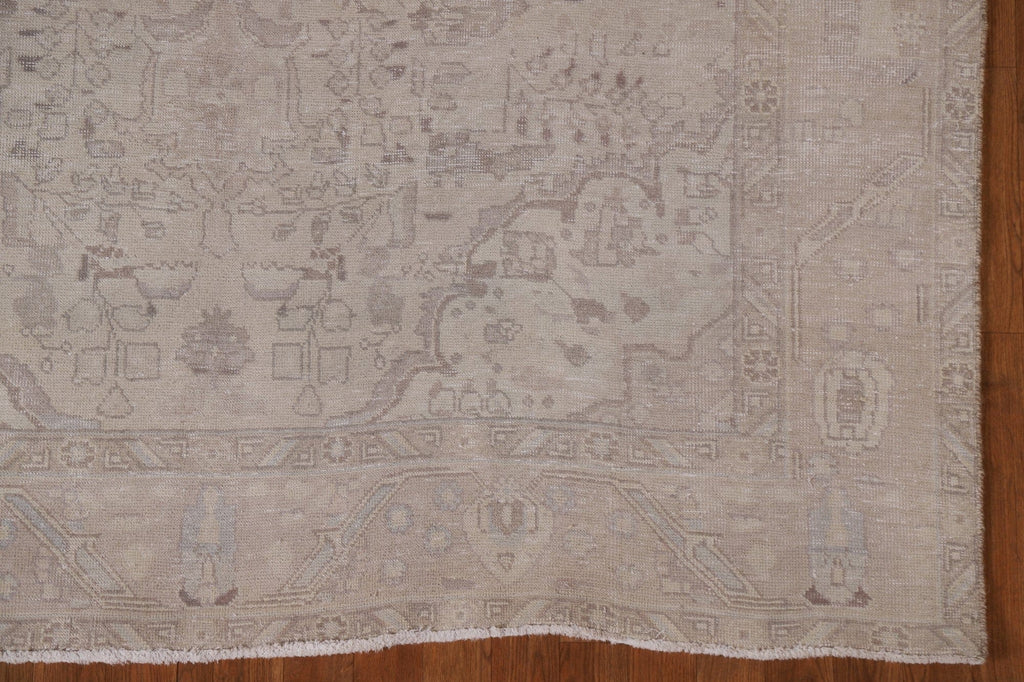 Distressed Wool Tabriz Persian Area Rug 7x10