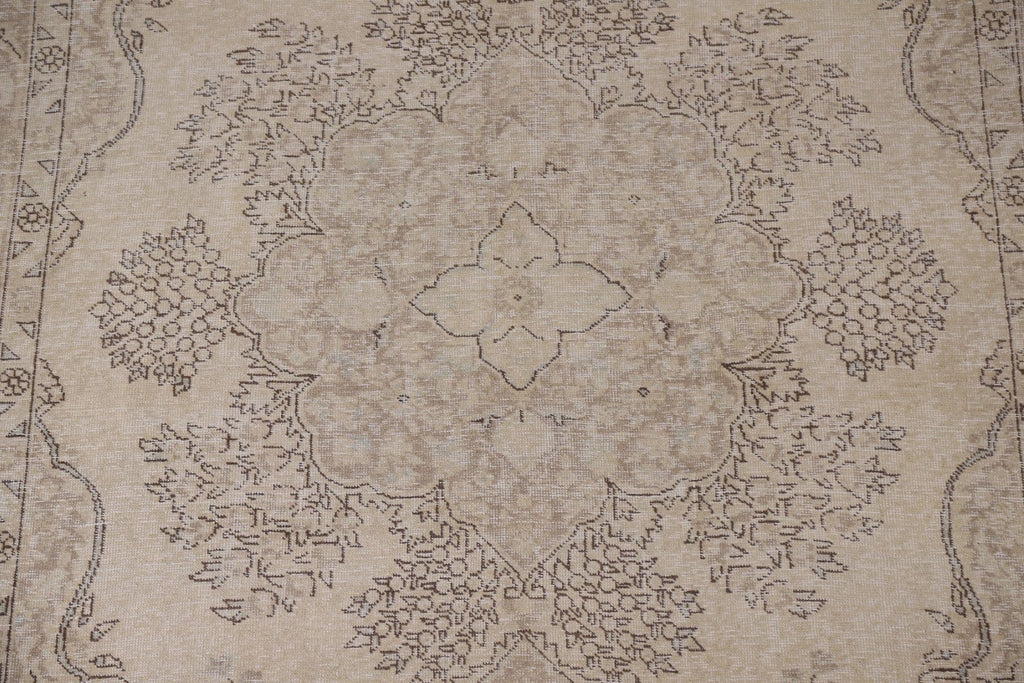 Distressed Tabriz Persian Area Rug 7x10