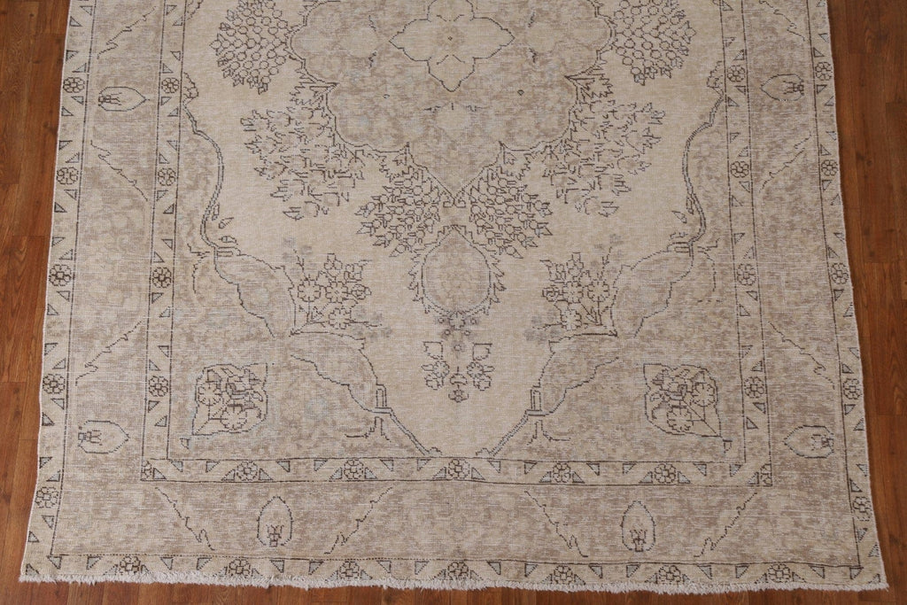 Distressed Tabriz Persian Area Rug 7x10