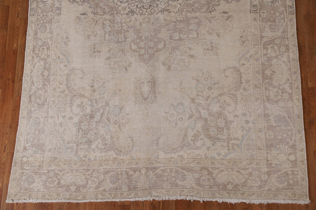 Distressed Wool Tabriz Persian Area Rug 6x10