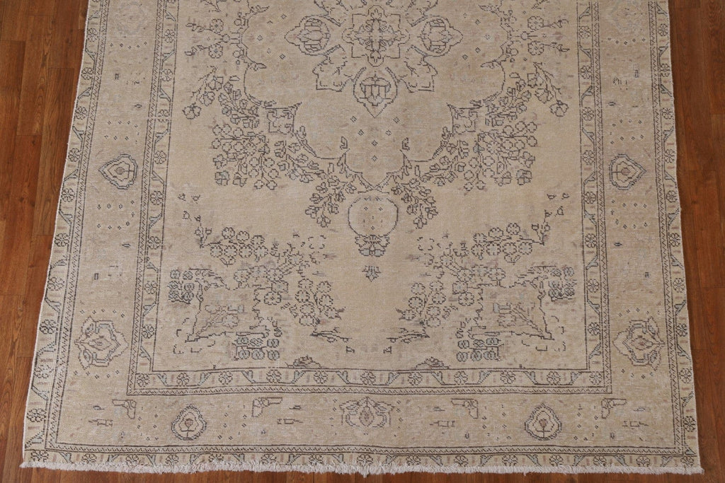 Distressed Tabriz Persian Area Rug 7x10