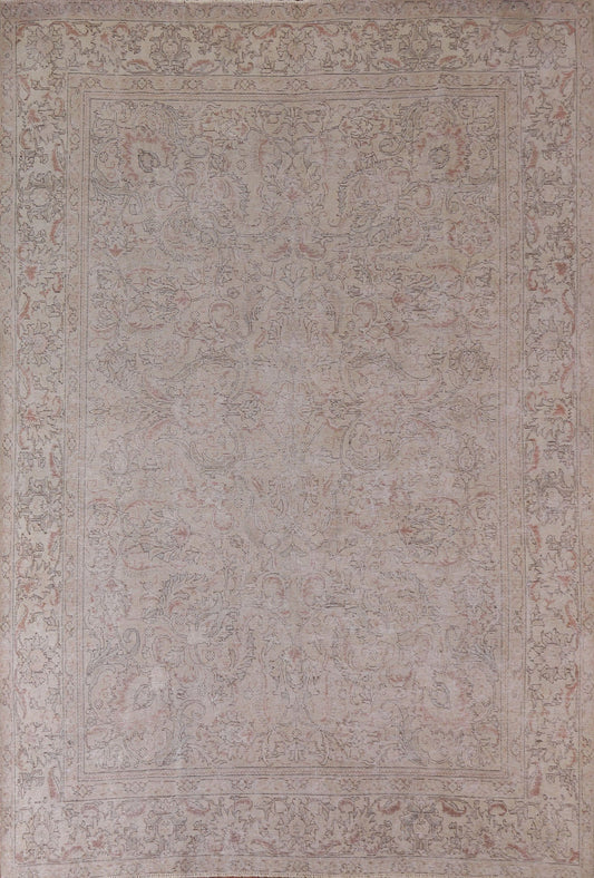 Distressed Tabriz Persian Area Rug 8x11