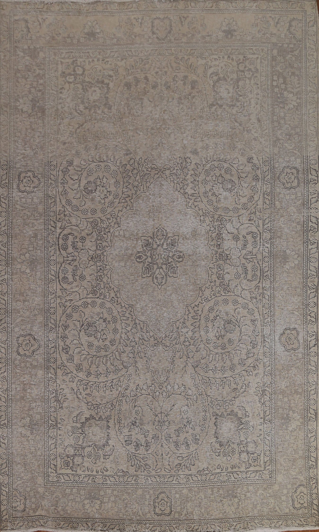 Distressed Tabriz Persian Area Rug 7x10