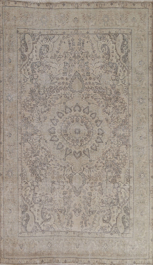 Distressed Tabriz Persian Area Rug 6x10