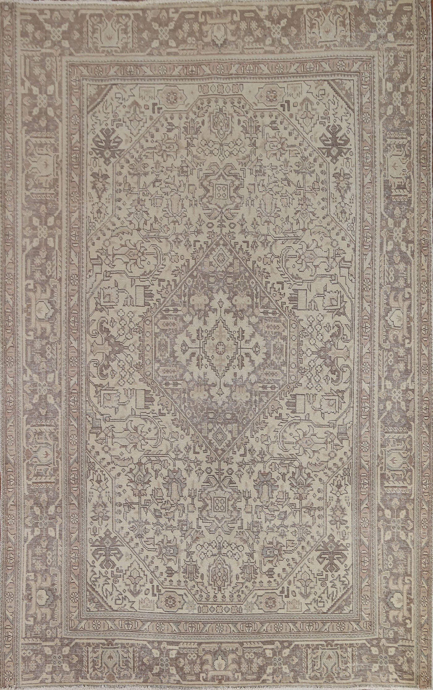 Distressed Tabriz Persian Area Rug 6x9