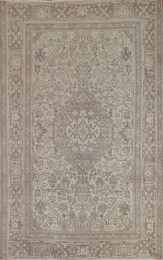 Distressed Tabriz Persian Area Rug 6x9