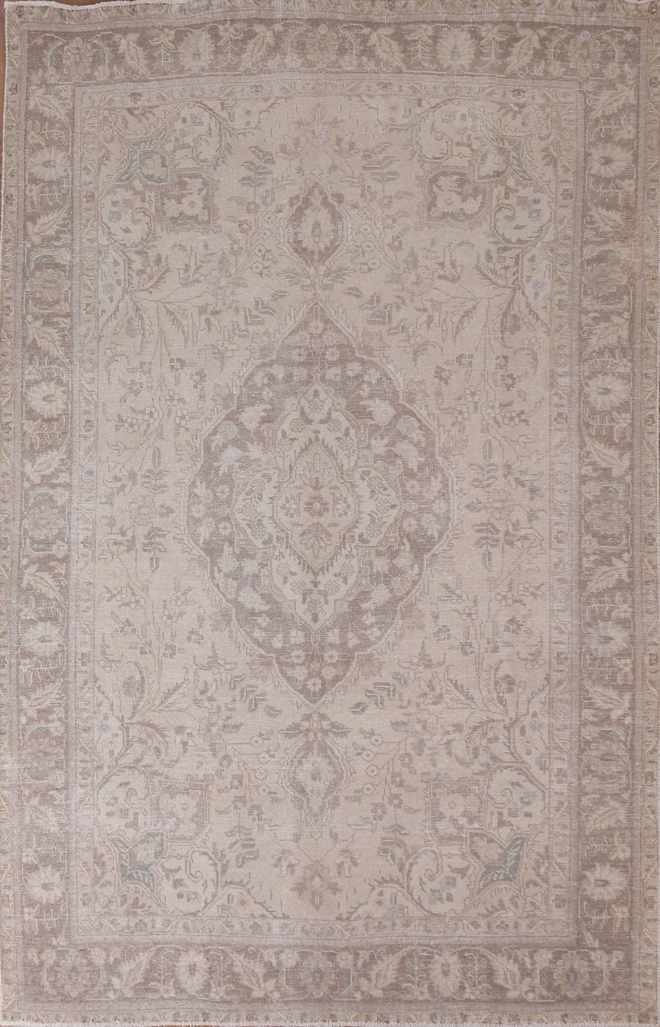 Distressed Tabriz Persian Area Rug 6x9